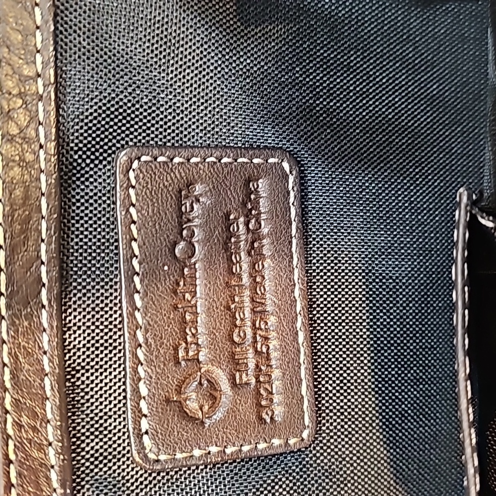 Brown Leather Franklin Covey Bag Tote - Picture 5 of 10